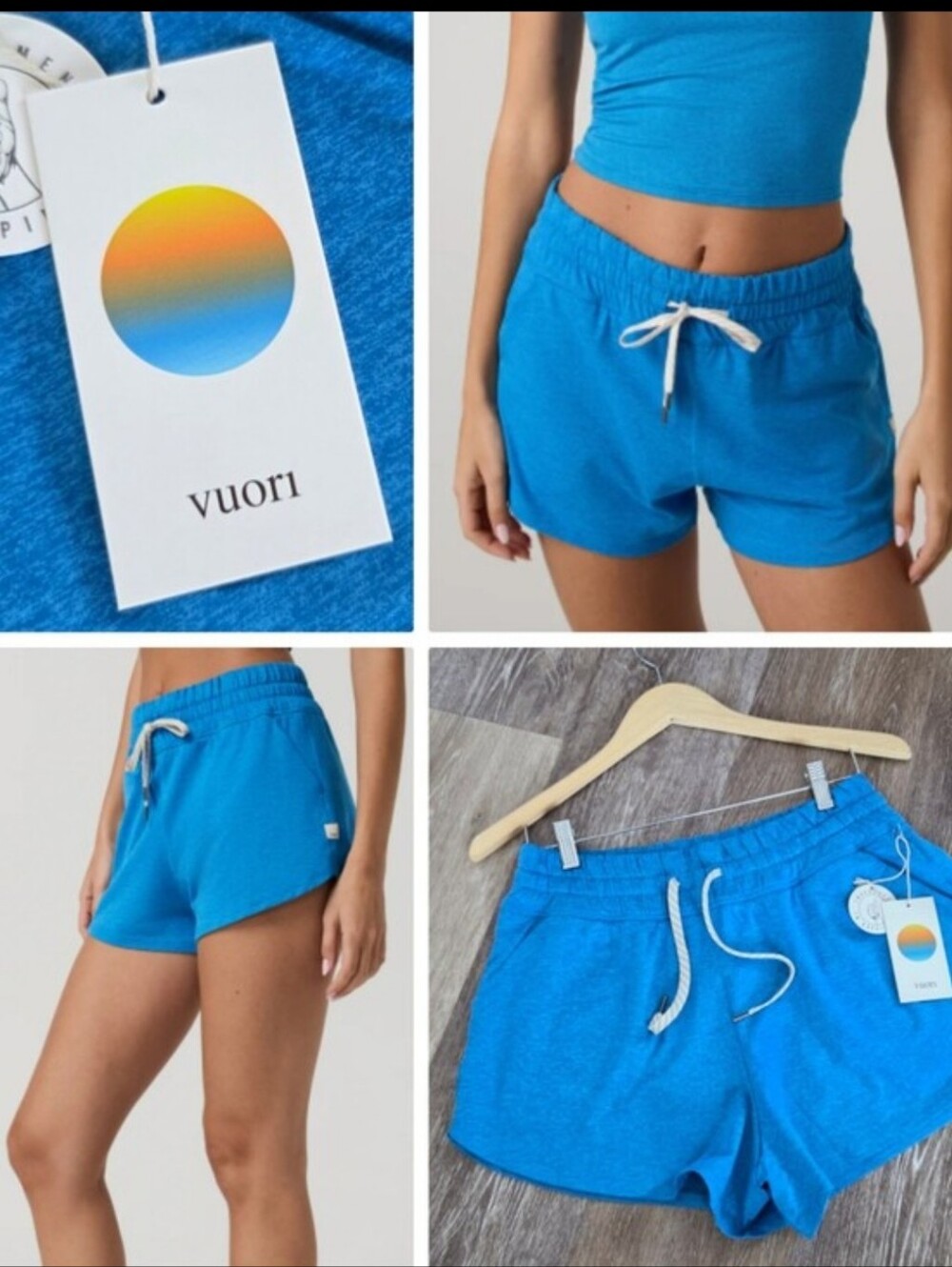 Vuori Halo Performance Short 2.0 NWT Regatta Blue Heather Dream Knit HTF Active